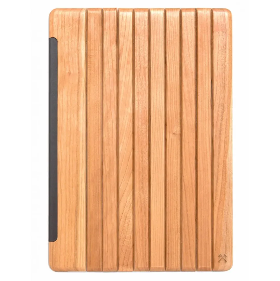 Woodcessories - Cherry / Leather / Transclucent Hardcover - iPad Pro 12.9 (2017) - Flip Case - Eco Guard Metal & Wood - Avvenice