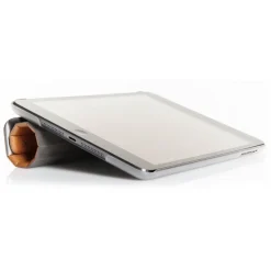 Woodcessories - Cherry / Silver Metal / Leather / Transclucent Hardcover - iPad Mini 1-3 - Flip Case - Eco Guard Metal & Wood - Avvenice