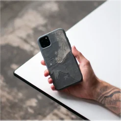 Woodcessories - Eco Bumper - Stone Cover - Camo Gray - iPhone 11 Pro - Real Stone Cover - Eco Case - Bumper Collection - Avvenice