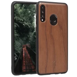 Woodcessories - Eco Bumper - Walnut Cover - Black - Huawei P30 Lite - Wooden Cover - Eco Case - Bumper Collection - Avvenice