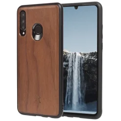 Woodcessories - Eco Bumper - Walnut Cover - Black - Huawei P30 Lite - Wooden Cover - Eco Case - Bumper Collection - Avvenice