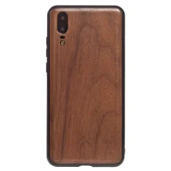 Woodcessories - Eco Bumper - Walnut Cover - Black - Huawei P20 - Wooden Cover - Eco Case - Bumper Collection - Avvenice