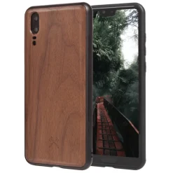 Woodcessories - Eco Bumper - Walnut Cover - Black - Huawei P20 - Wooden Cover - Eco Case - Bumper Collection - Avvenice