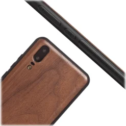 Woodcessories - Eco Bumper - Walnut Cover - Black - Huawei P20 - Wooden Cover - Eco Case - Bumper Collection - Avvenice