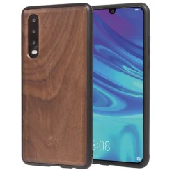 Woodcessories - Eco Bumper - Walnut Cover - Black - Huawei P30 - Wooden Cover - Eco Case - Bumper Collection - Avvenice