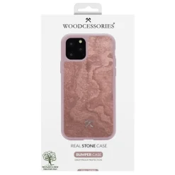 Woodcessories - Eco Bumper - Stone Cover - Canyon Red - iPhone 11 Pro Max - Real Stone Cover - Eco Case - Bumper Collection - Avvenice