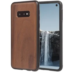 Woodcessories - Eco Bumper - Walnut Cover - Black - Samsung S10e - Wooden Cover - Eco Case - Bumper Collection - Avvenice