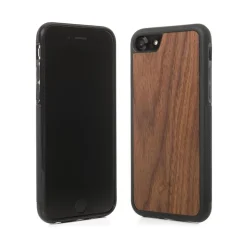 Woodcessories - Eco Bumper - Walnut Cover - Black - iPhone 8 / 7 - Wooden Cover - Eco Case - Bumper Collection - Avvenice