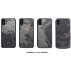 Woodcessories - Eco Bumper - Stone Cover - Camo Gray - iPhone XS Max - Real Stone Cover - Eco Case - Bumper Collection - Avvenice