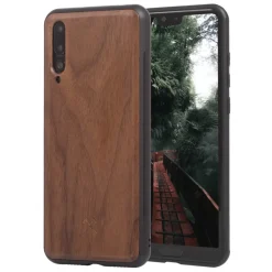 Woodcessories - Eco Bumper - Walnut Cover - Black - Huawei P20 Pro - Wooden Cover - Eco Case - Bumper Collection - Avvenice