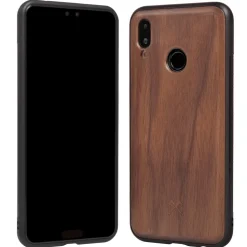 Woodcessories - Eco Bumper - Walnut Cover - Black - Huawei P20 Lite - Wooden Cover - Eco Case - Bumper Collection - Avvenice