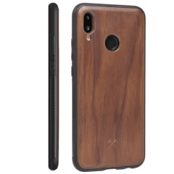 Woodcessories - Eco Bumper - Walnut Cover - Black - Huawei P20 Lite - Wooden Cover - Eco Case - Bumper Collection - Avvenice