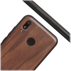 Woodcessories - Eco Bumper - Walnut Cover - Black - Huawei P20 Lite - Wooden Cover - Eco Case - Bumper Collection - Avvenice