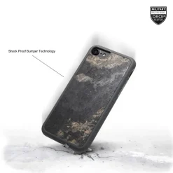 Woodcessories - Eco Bumper - Stone Cover - Camo Gray - iPhone XR - Real Stone Cover - Eco Case - Bumper Collection - Avvenice