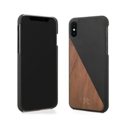 Woodcessories - Eco Split - Walnut Cover - Black - iPhone XS Max - Wooden Cover - Eco Case - Split Collection - Avvenice