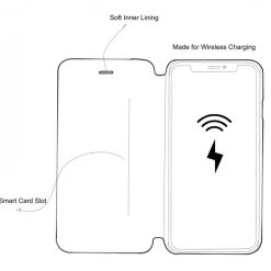Woodcessories - Eco Wallet Flip Cover - Real Wood and Leather - Walnut - iPhone XR - Eco Case - Flip Collection - Avvenice