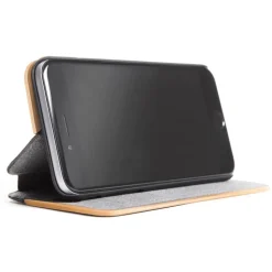 Woodcessories - Eco Wallet Flip Cover - Real Wood and Leather - Maple - iPhone X / XS - Eco Case - Flip Collection - Avvenice