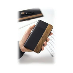 Woodcessories - Eco Wallet Flip Cover - Real Wood and Leather - Rich Walnut - iPhone 8 / 7 - Eco Case - Flip Collection - Avvenice