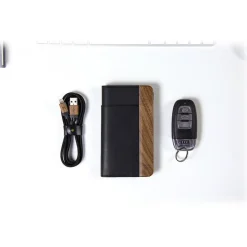 Woodcessories - Eco Wallet Flip Cover - Real Wood and Leather - Rich Walnut - iPhone XR - Eco Case - Flip Collection - Avvenice