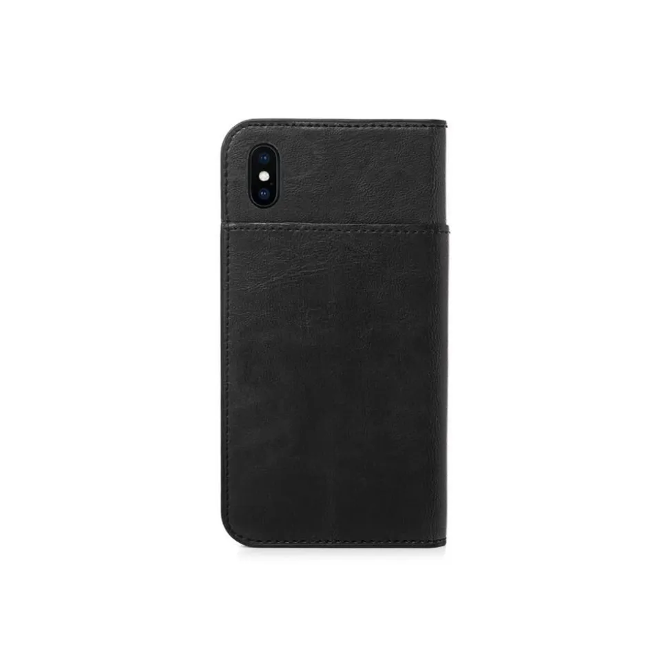 Woodcessories - Eco Wallet Flip Cover - Real Wood and Leather - Rich Walnut - iPhone XS Max - Eco Case - Flip Collection - Avvenice