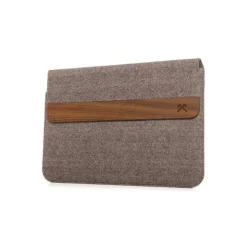Woodcessories - MacBook Eco Pouch Cover - Walnut and Wool - MacBook 11 12 13 - Mac Case - Real Wood MacBook Bag - Avvenice