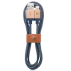 Woodcessories - Maple / Blue Navy - Wooden Mfi Lightning Cable 1.2 m - Eco Cable - Wooden Apple USB Lighting Cable - Avvenice