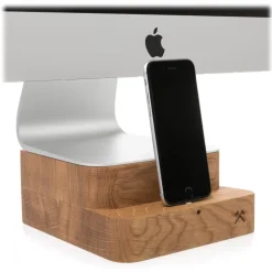 Woodcessories - Oak / Premium Wooden iMac Stand + iPhone - MacBook 21,5 - Eco Foot - Wooden MacBook Support - Avvenice
