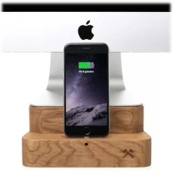 Woodcessories - Oak / Premium Wooden iMac Stand + iPhone - MacBook 27 - Eco Foot - Wooden MacBook Support - Avvenice
