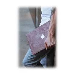 Woodcessories - Real Stone MacBook Cover - Antique White - MacBook 12 - Eco Skin Stone - Apple Logo - Avvenice