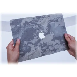 Woodcessories - Real Stone MacBook Cover - Antique White - MacBook 15 Pro Touchbar - Eco Skin Stone - Apple Logo - Avvenice