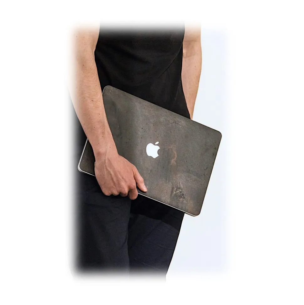 Woodcessories - Real Stone MacBook Cover - Camo Gray - MacBook 13 Air / Pro - Eco Skin Stone - Apple Logo - Avvenice