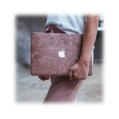 Woodcessories - Real Stone MacBook Cover - Camo Gray - MacBook 13 Air / Pro - Eco Skin Stone - Apple Logo - Avvenice