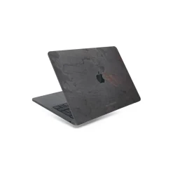 Woodcessories - Real Stone MacBook Cover - Volcano Black - MacBook 13 Pro / Pro Touchbar - Eco Skin Stone - Apple Logo - Avvenice