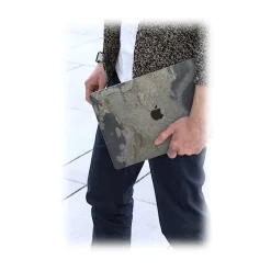 Woodcessories - Real Stone MacBook Cover - Camo Gray - MacBook 12 - Eco Skin Stone - Apple Logo - Avvenice