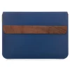 Woodcessories - Walnut / Blue Navy Leather / MacBook Bag - MacBook 13 Pro Ret - Eco Pouch Case - Wooden MacBook Bag - Avvenice