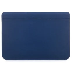 Woodcessories - Walnut / Blue Navy Leather / MacBook Bag - MacBook 15 Pro - Eco Pouch Case - Wooden MacBook Bag - Avvenice