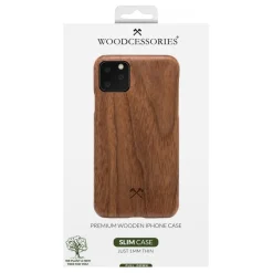 Woodcessories - Walnut / Cevlar Cover - iPhone 11 - Wooden Cover - Eco Case - Ultra Slim - Cevlar Collection - Avvenice