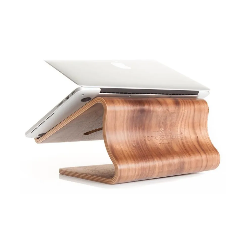 Woodcessories - Walnut / MacBook Stand - MacBook - Eco Lift - Wooden MacBook Support - Avvenice