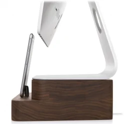 Woodcessories - Walnut / Premium Wooden iMac Stand + iPhone - MacBook 27 - Eco Foot - Wooden MacBook Support - Avvenice