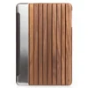 Woodcessories - Walnut / Silver Metal / Leather / Transclucent Hardcover - iPad Air 2 - Flip Case - Eco Guard Metal & Wood - Avvenice