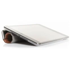 Woodcessories - Walnut / Silver Metal / Leather / Transclucent Hardcover - iPad Mini 1-3 - Flip Case - Eco Guard Metal & Wood - Avvenice