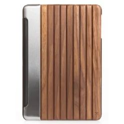 Woodcessories - Walnut / Silver Metal / Leather / Transclucent Hardcover - iPad Pro 9'7 - Flip Case - Eco Guard Metal & Wood - Avvenice