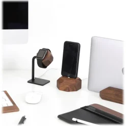 Woodcessories - Walnut / Wooden iPhone 6, 7, 8, X Dock - iPhone Dock - Eco Dock - Wooden iPhone Support - Avvenice