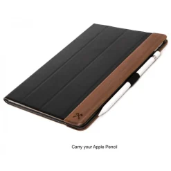 Woodcessories - Walnut and Leather Hard Cover - iPad 12.9 - Flip Case - Eco Flip Leather and Wood - Avvenice
