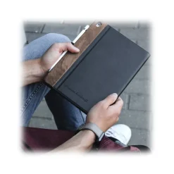 Woodcessories - Walnut and Leather Hard Cover - iPad 11 - Flip Case - Eco Flip Leather and Wood - Avvenice