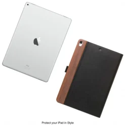 Woodcessories - Walnut and Leather Hard Cover - iPad 11 - Flip Case - Eco Flip Leather and Wood - Avvenice