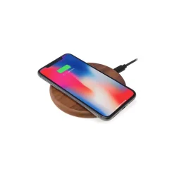 Woodcessories - Wireless Charging Station Dock Qi (10W) - Walnut - Real Wood Premium Eco Pad - iPhone - Apple - Samsung - Avvenice