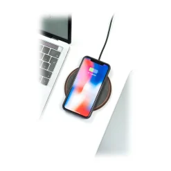 Woodcessories - Wireless Charging Station Dock Qi (10W) - Ecopad Stone - Real Stone Premium Eco Pad - iPhone - Samsung - Avvenice