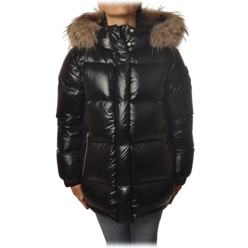 Woolrich - Aliquippa Parka with Fur-trimmed Hood- Black - Jacket - Luxury Exclusive Collection - Avvenice