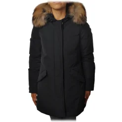 Woolrich - Arctic Parka with Hood and Contrasting Color Fur - Blue - Jacket - Luxury Exclusive Collection - Avvenice